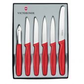 Кухонный набор ножей Victorinox 5.1111.6 красный 6 предметов