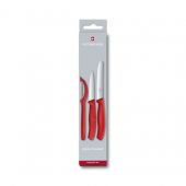 Набір кухонних ножів Victorinox 6.7111.31 SwissClassic 3 пр червоний c овочечисткою