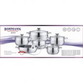 АКЦІЯ Набір посуду BOHMANN 0522-BH з нержавіючої сталі 12 пр