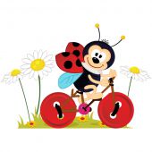Детская виниловая наклейка Glozis Е-153 Ladybug 160см х 110см