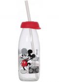 Пляшка для напоїв Herevin 111723-011 Disney Mickey Mouse з трубочкою 0.25 л Червона (мінімальне замовлення від 2 шт)