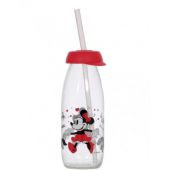 Бутылка для напитков Herevin 111723-021 Disney Minnie Mouse с трубочкой 0.25 л Красная (минимальный заказ от 2 шт)