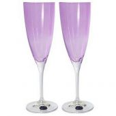 Набор бокалов для шампанского BOHEMIA 40796 220 D4651-2 Kate 220 мл - 2 шт Violet