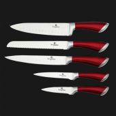 Набір ножів Berlinger Haus 2135-BH Passion metallic red 6 пр металева підставка