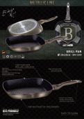 Сковорода-гриль з мармуровим покриттям BERLINGER HAUS 1231-NB Carbon Metallic 28х28 см