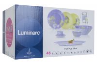 АКЦІЯ Сервіз столовий LUMINARC N4799 Purple Mix&Mat 46 пр