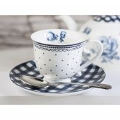 Чашка для чаю з блюдцем Creative Tops (Katie Alice) KA5176075 Vintage Indigo Spot 200 мл