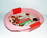 Форма силіконова кругла для кексів CON BRIO 673-CB рожеваа 30х26,5х5 см