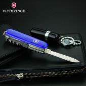 Нож Victorinox 1.3713.T2 Swiss Army Huntsman 91 мм прозрачный синий
