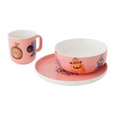 Набір дитячого посуду BergHOFF 1694051 Monsters порцеляна рожевий 3 пр