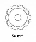 Штамп - форма для равиоли Marcato ST-F50-PGO Ravioli Flower Stamps 50 мм Pale Gold