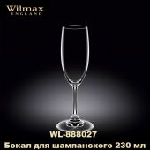 Набор бокалов для шампанского Wilmax 888027/6A 230 мл - 6 шт