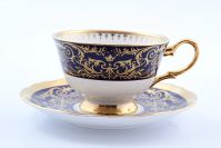 Набор чайных пар PROUNA 8846 Clarice - Cobalt Gold 6 шт