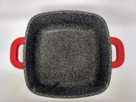 Каструля квадратна з мармуровим покриттям BOHMANN 2427-24MRB-BH з кришкою 24 см