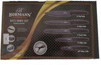 Набір ножів BOHMANN 5140BH з антибактеріальним мармуровим покриттям 6 пр Marble/Black