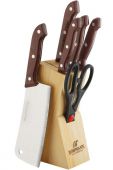 Набір ножів BOHMANN 5127WD-BH з дерев'яною підставкою 7 пр