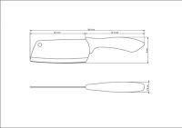 Нож топорик TRAMONTINA 23658/105 AFFILATA 127 мм