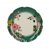 Тарелка для канапе Katie Alice KA5227127 EASTERN FLORA 17 см Green