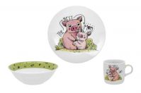 Набор посуды детский LIMITED EDITION C528 Piggy 3 пр