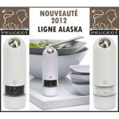 АКЦИЯ - РАСПРОДАЖА Набор мельниц для соли и перца электрических Peugeot 2/27667 Alaska 17 см - 2 пр White