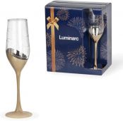 Набор бокалов для шампанского Luminarc P1651/1 Celeste Golden Ring 160 мл - 6 шт