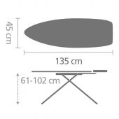 Доска гладильная Brabantia 118609 Silicone Heat Pad - Fern Shades 135 х 45 см (D)