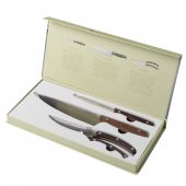Набор ножей BergHOFF 3900150 RON деревянные ручки 3 пр в подарочной коробке