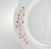 Тарелка Cmielow 9704 Rococo Pink flower фарфор 25 см - набір 6 шт