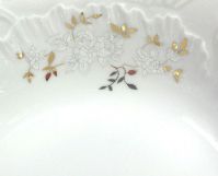 Тарелка глубокая Cmielow 9705 Rococo White flower фарфор 22.5 см - набор 6 шт