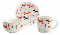 АКЦИЯ! Детский набор посуды для завтрака Milika A0690-KS-05 Astera Party Dogs 3 пр