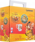 Набір дитячого посуду LUMINARC 9345P Disney Lion King 3 пр в коробці