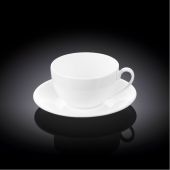 Чашка с блюдцем чайная WILMAX 993189/AB фарфор 180 мл (цена за 1 компл, набор из 12 пр)
