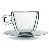 Чашка з блюдцем Luigi Bormioli 10086/01 Thermic Glass Cappuccino 165 мл 4 пр