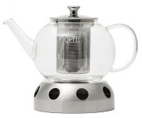 Стеклянный заварочный чайник GIPFEL 7085 с подставкой для подогрева 1000 мл