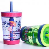 Детский стакан Contigo 2095321 Spill Proof Tumbler с трубочкой 420 мл Фиолетовый