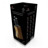 Набір ножів Berlinger Haus 2425BH Black Royal Collection на бамбуковій підставці 6 пр
