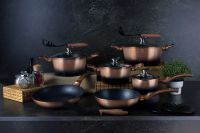 Комплект посуды Berlinger Haus 1900BH Rosegold Noir Metallic Line 15 пр
