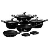 Комплект посуды Berlinger Haus 1663N-BH Shiny Black Metallic Line Edition 10 пр