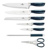 Набор ножей на подставке BERLINGER HAUS 2460BH Aquamarine Metallic Line 8 пр