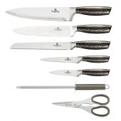 Набір ножів на підставці BERLINGER HAUS 2461BH Carbon Metallic Line 8 пр