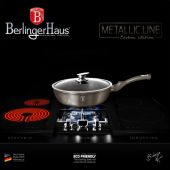 Сковорода для фритюру Berlinger Haus 1237NBH Carbon Metallic Line з кришкою 24 см