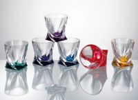 Склянки для віскі Bohemia Crystallite 99999/72T76/932 Квадро Сolor 340 мл - 6 шт