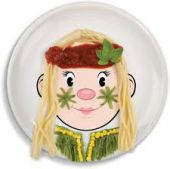 Тарелка детская обеденная Kitchen Craft FFACEG GIRL FOOD FACE 21,5 см