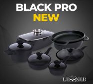 Сотейник з кришкою Lessner 88374-30S Black Pro New 30 см