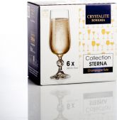 АКЦИЯ! Фужеры для шампанского Bohemia Crystallite 4S149/180 Sterna 180 мл - 6 шт