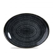 Тарелка овальная Churchill SPCBOP121 Studio Prints® Homespun 31.7х25.5 см Charcoal Black