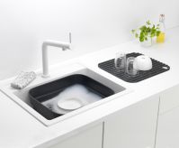 Чаша для миття посуду з сушильним піддоном Brabantia 302664 Sink Side 37.4х34.4х16.1 см Dark Grey