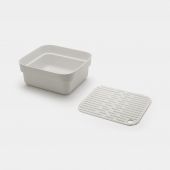 Чаша для миття посуду з сушильним піддоном Brabantia 302688 Sink Side 37.4х34.4х16.1 см Light Gray