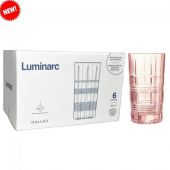 Набор стаканов высоких LUMINARC 9164P Dallas Pink 380 мл - 6 шт