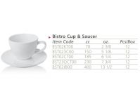 Набор чашка с блюдцем Gural BST02CT00 Bistro Cup & Saucer 2 пр